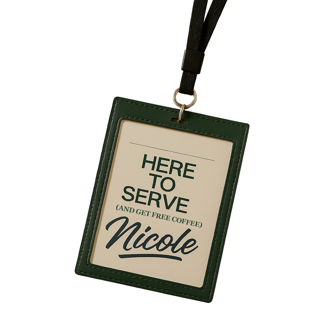 Premium Leather ID Badge Holder